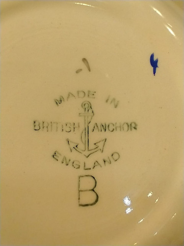 Imagen 4 de 4 de Antiguo Plato Decorativo De Loza Inglesa British Anchor