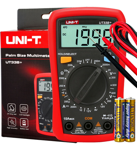 Multimetro Tester Digital Uni-t® Ut33b+® 600v Ac/dc 200ma