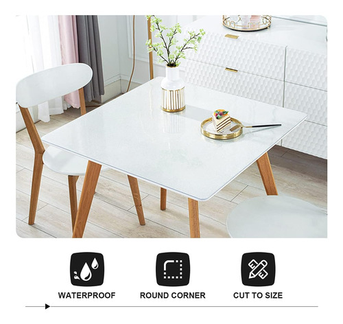Protector De Mesa Transparente Royhom De 1,5 Mm De Grosor...