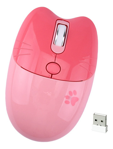 Mouse Sem Fio Mofii M33d Kitty Em Rosa