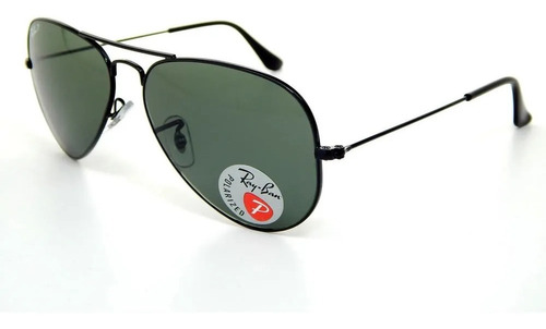 Ray-ban Aviator Rb 3025 002/58 Verde Polarizado Gota Grande 