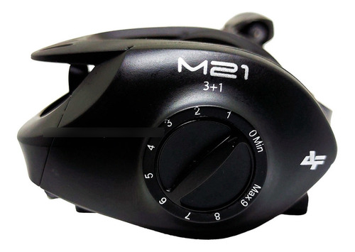 Imagem 4 de 7 de Kit Carretilha Pesca M21 Esq + Vara Topaz 1,68 6-12 Libras