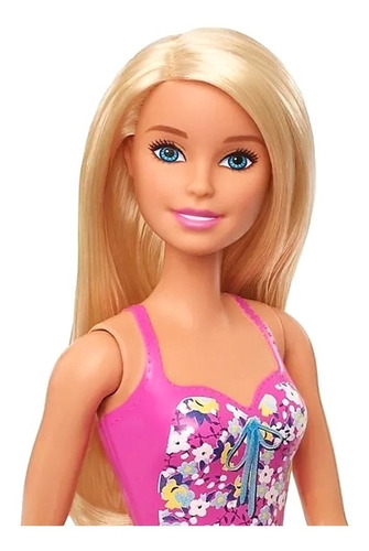 Nueva Muñeca Barbie Original Traje De Baño Estampado Flores 