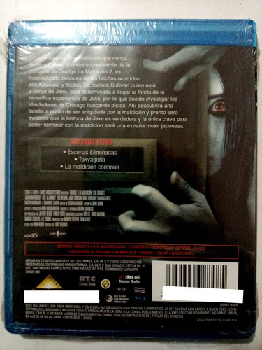 Grudge La Maldición Parte 3 Pelicula Terror Blu Ray Nvo (Usado)