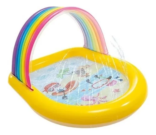 Intex Piscina Arcoiris Con Techo Amarillo