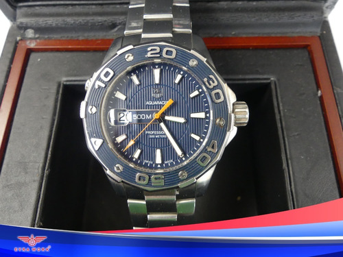 Tag Heuer Aquaracer 500m Caratula Azul Segud Naranja Waj1112