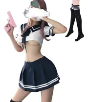 Comprar Disfraz Marinera Lenceria Ropa Interior Uniforme Colegiala
