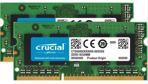Kit de memoria Crucial de 16 GB (2 x 8 GB) DDR3L 1600 MHz CT51264BF160b