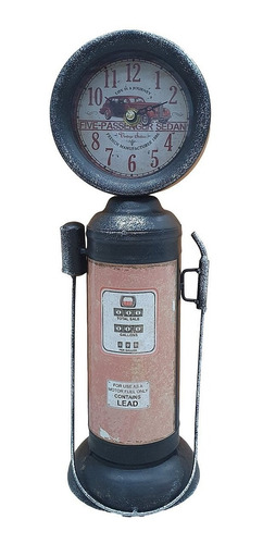 Imagem 1 de 2 de Relógio Bomba Gasolina Redonda Latão Vintage Five-passenger
