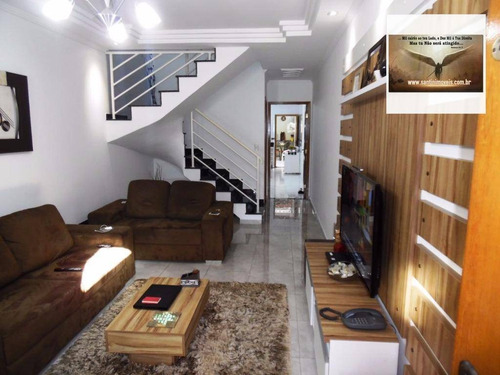 Imagem 4 de 18 de Sobrado Com 03 Dormitórios ( 1 Suíte ) 02 Vagas De Garagem , Espaço Gourmet Residencial À Venda, Vila Lucinda, Santo André. - So0063