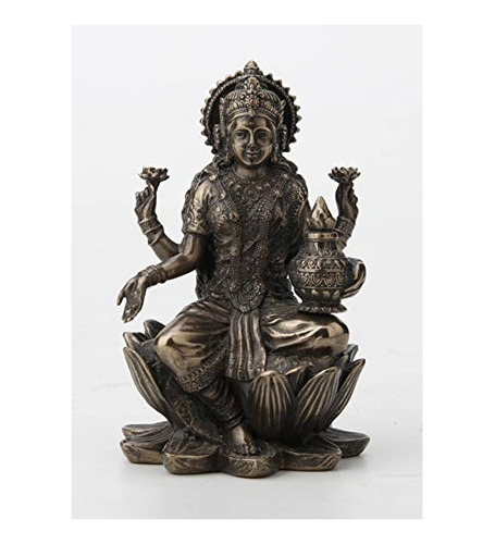 Estatuas Diseño Veronés Dios Hindú Lakshmi Sentado En Loto