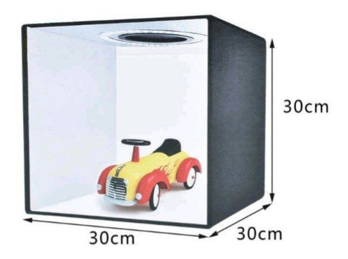 Imagen 7 de 8 de Mini Estudio Caja Luz Fotografía Usb Led 30x30 Estudio