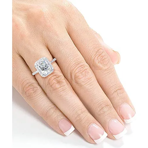 Anillo corte radiante hotsell