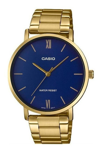 Reloj Hombre Casio Mtp-vt01g Gold Slim Fino Impacto Online