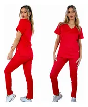 Comprar Ambo Spandex Rojo Elastizado L Y J Uniformes 