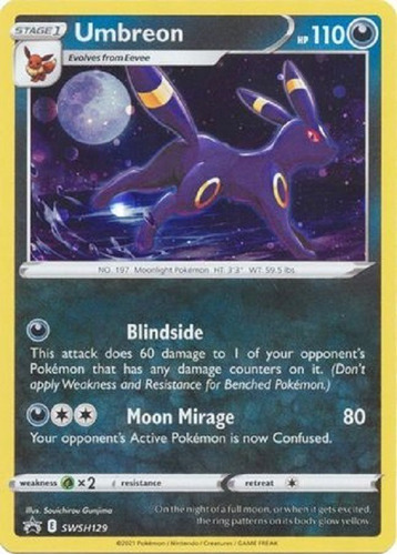 Umbreon Swsh129 Promo Holo Raro Pokemon Tcg