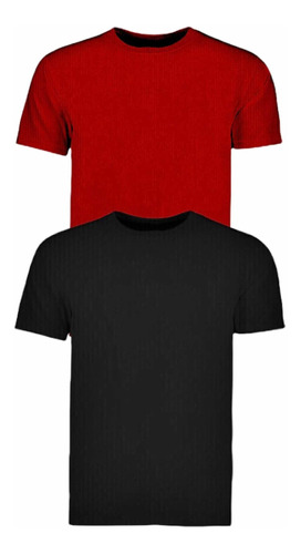 Camisetas Hombre Paquete 2 Piezas 100% Algodon Corte Clasico