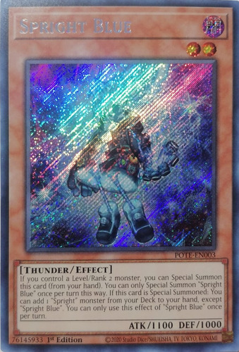 Yugioh! Spright Blue Pote-en003 1st Ed Secret