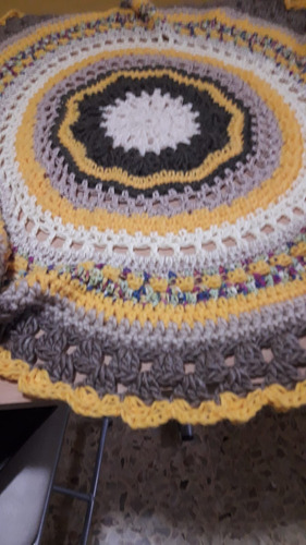 Alfombra De Lana Tejida A Mano - Crochet