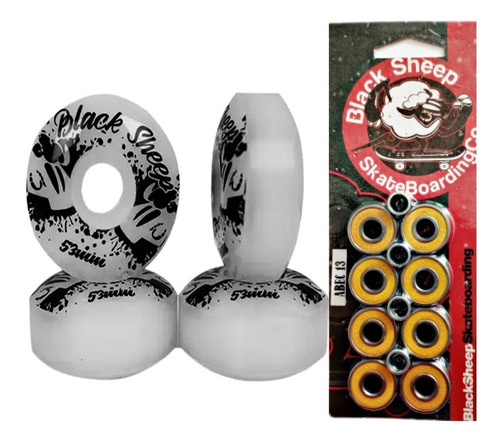 Kit Rodinhas Skate + Rolamentos Abec 13 + Espaçadores Inox.