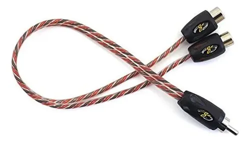 Cable De Audio Adaptador En Y Rca Stinger Si42yf 1 Macho 2 Hembras Serie 4000 2 Canales Cobre Premium