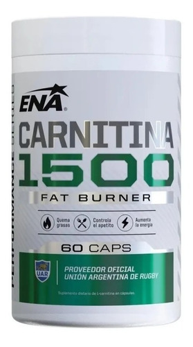 Carnitina Ena 1500 Mg L-carnitina En Pote De 46.2g 60 Un. 