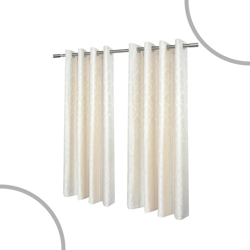 Cortina Dupla Quarto Sala Sofisticada Beleza Mystic Grande L540xa250 Branco Cor Bege