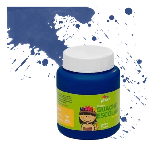 Tinta Guache Azul Escuro 250ml Piratininga
