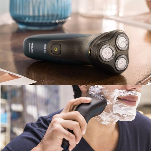 Afeitadora Facial Philips Aquatouch Azul S1121/41