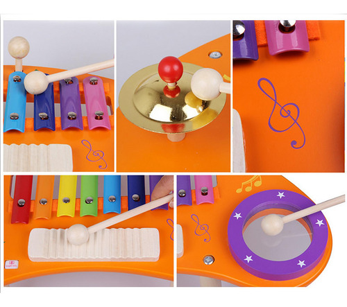 Juego De Instrumentos De Percusión Para Niños, Madera Para