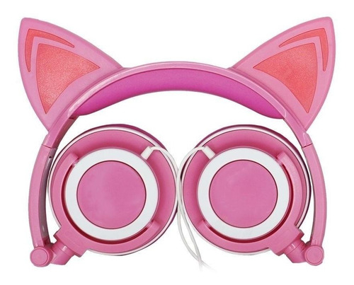Imagem 3 de 3 de Fone de ouvido on-ear Exbom HF-C22 rosa e branco