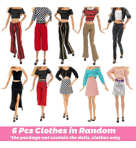 16 Pcs Ropa Y Accesorios Para Una Muñeca Barbie De 11.5 PuLG