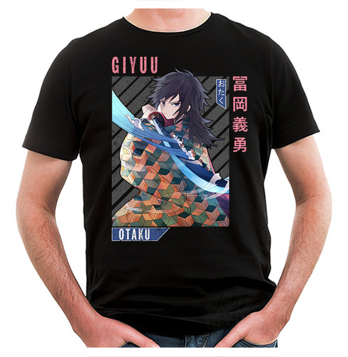 Remera Demon Slayer Giyuu Tomioka 05 (negra:) Ideas Mvd