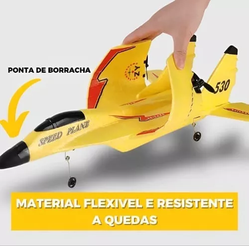 Avião Controle Remoto 2.4g Aeronave Su35 Com Bateria Extra