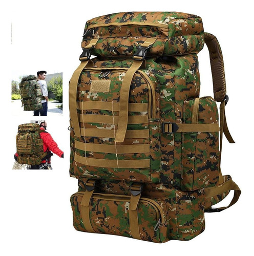 Mochila Militar  100 Litros Gigante Expansível Impermeável