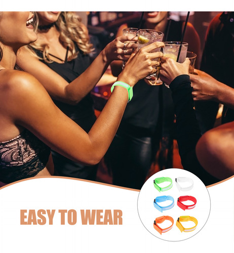 6pcs Concerts Led Bracelets Nylon Adjustable Bracelets Glowi