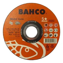 Comprar Disco Corte Amoladora Metal Inox Bahco 115mm 1mm Pack X10u Color Naranja