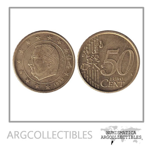 Belgica Moneda 50 Centavos 1999 Laton Km-229 Unc