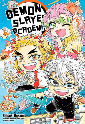 Demon Slayer: Academia 05, De Koyoharu Gotouge, Natsuki Hokami., Vol. 5. Editorial Panini, Capa Mole Em Português, 2025