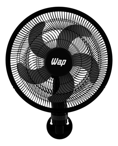 Ventilador de Parede WAP W130 Parede Turbo com 5 pás, Cor Preto com Cinza, 50 cm de diâmetro, 3 Velocidades 130W 127 V