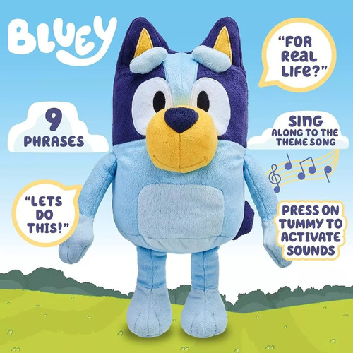 Peluche Animado Interactivo Bluey Dance And Play De 30 Cm .