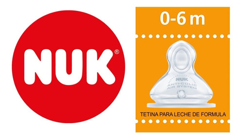 Imagen 3 de 10 de 2 Tetinas 0-6 Meses Nuk Para Mamaderas First Choice+ Flujo M