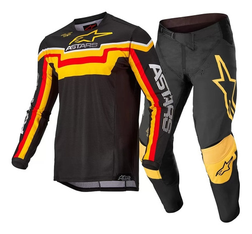 Conjunto Alpinestars Motocross Techstar Quadro Mx