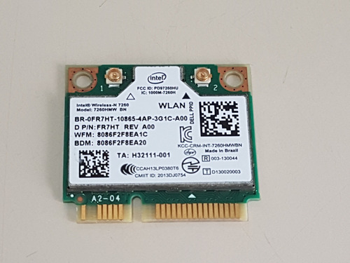 Intel tarjeta wiFi inalámbrica bn de 7260 hmw para dell vostro 5470 5480