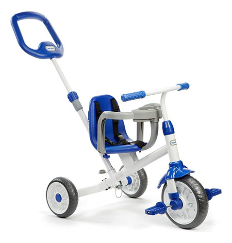 Pequeñas Motos Ride N Learn Triciclo 3 En 1, Azul