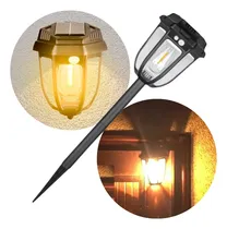 Comprar Estaca Solar Lampara Led Farol Jardín Exterior Iluminacion Estructura Negro