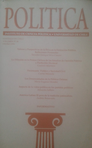 Política I. Ciencia Política / 1998 U. De Chile Vol. 37 - 38