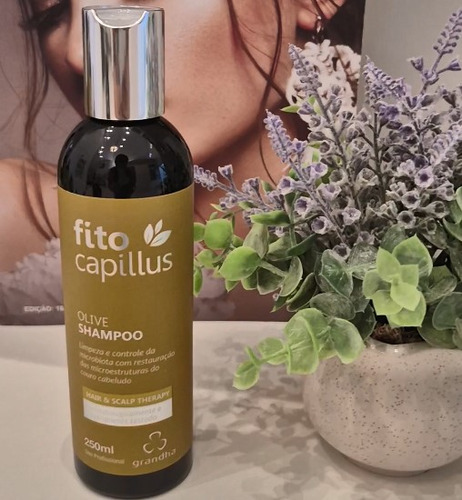 02 Shampoo Fito Capillus Olive 250ml Grandha Couro Sensível
