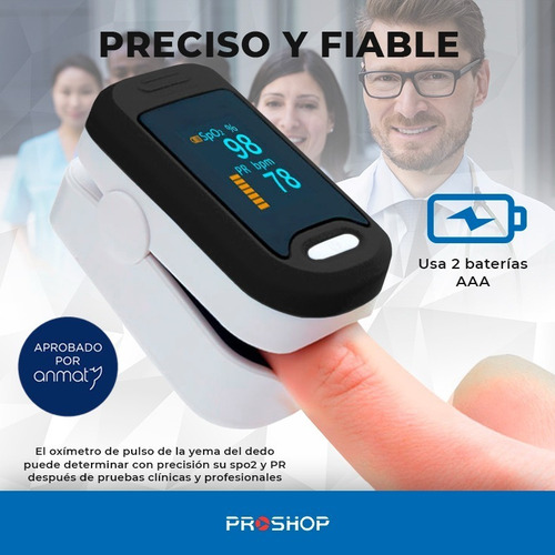 Oxímetro de pulso saturometro para dedo Femmto YK-81A negro