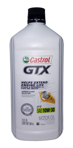 Aceite Castrol Gtx 10w30 - Cuarto  946 Ml